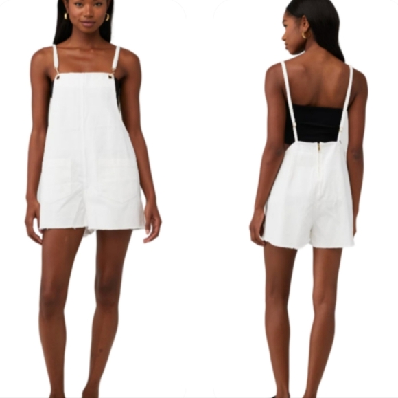 Show Me Your MuMu Trude Romper Seasalt White S New - Picture 1 of 14